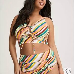 Torrid Multicolor Striped Bikini